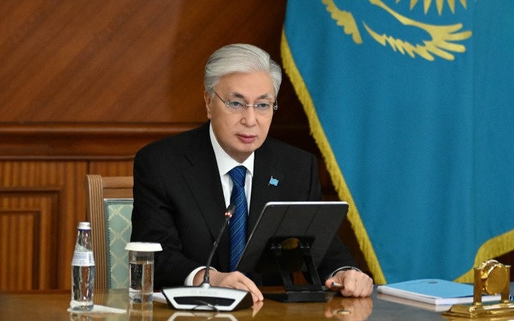 Касым-Жомарт Токаев на расширенном заседании Правительства