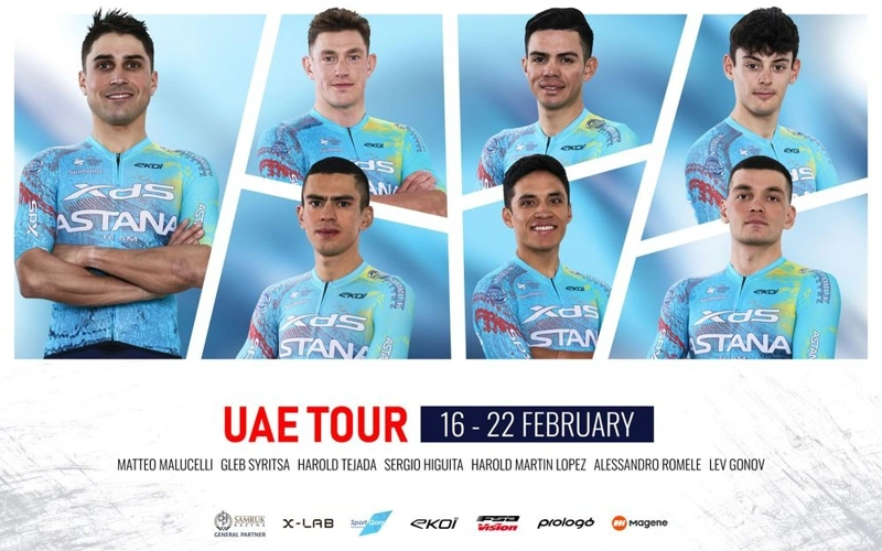 Rider roster of XDS Astana Team set for UAE Tour 2026