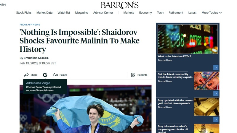 World tabloids, Barron, Kazakh figure skater Shaidorov, Olympics