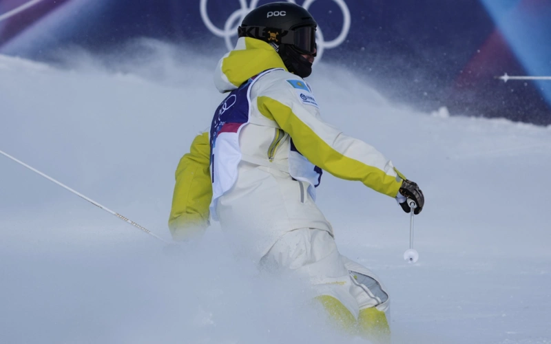 Kazakhstan's freestyle skier Pavel Kolmakov ends his Olympic run 