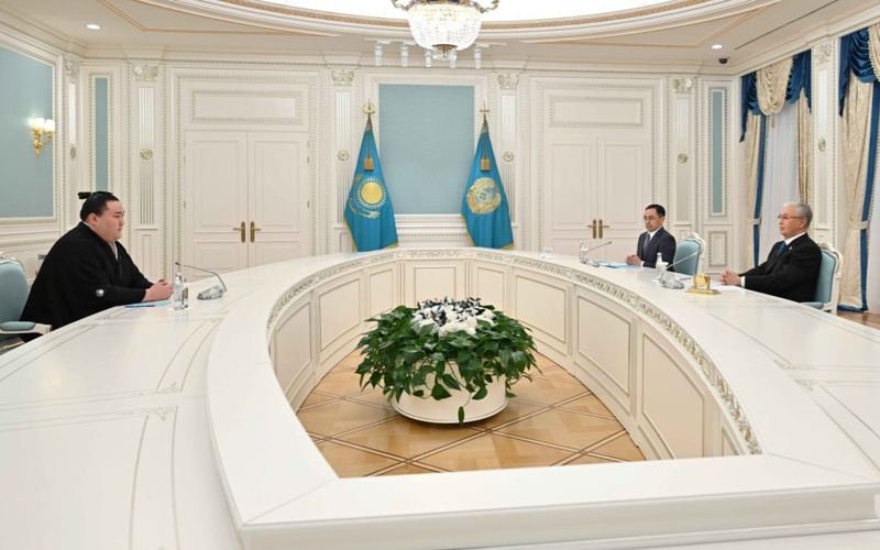 Глава государства принял профессионального борца сумо Ерсина Балтагула р