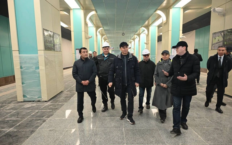 Алматыда «Қалқаман» метро бекетіндегі тоннельдерде рельс төсеу жұмыстары басталады