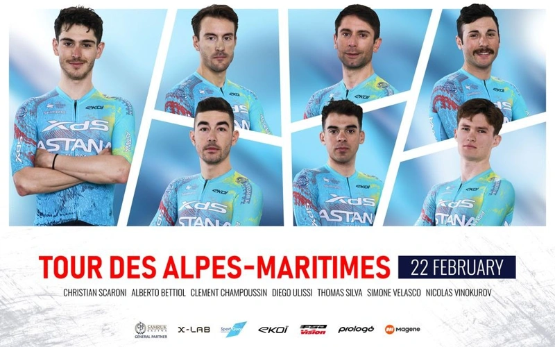 Astana XDS reveals roster for Tour des Alpes-Maritimes 2026