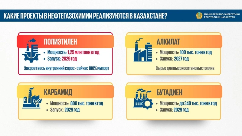 Какие производства в нефтегазохимии сделают Казахстан независимым от импорта