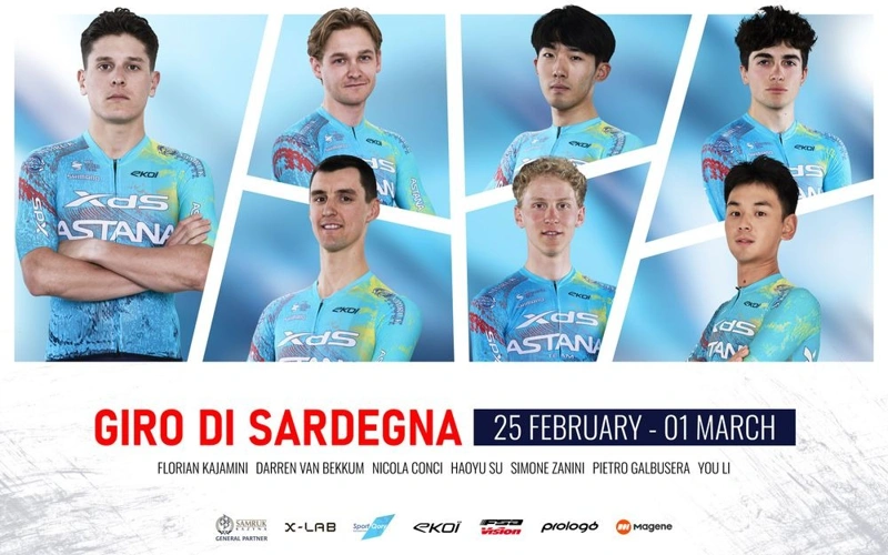XDS Astana announces rider roster for Giro di Sardegna 2026