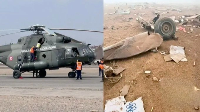 15, including 7 kids, killed in military helicopter crash in southern Peru
