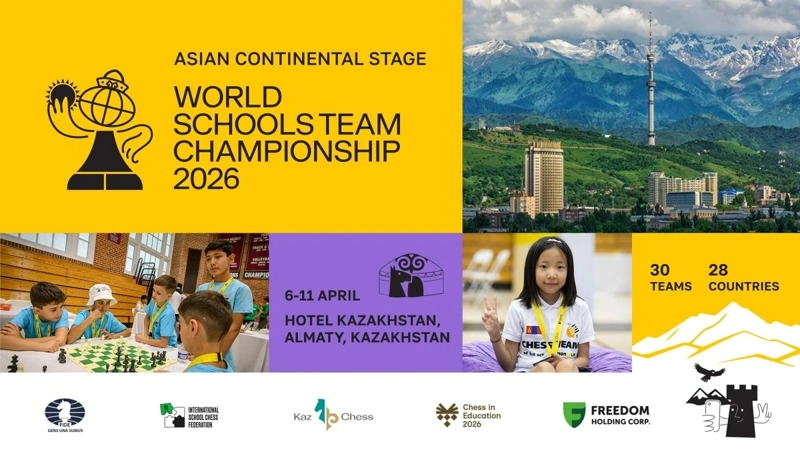 Kazakhstan to host Asian Continental Stage of World Schools Team Chess Championships 2026