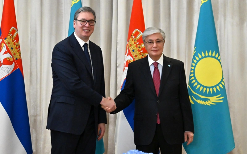 Head of State Kassym-Jomart Tokayev and President of Serbia Aleksandar Vučić 