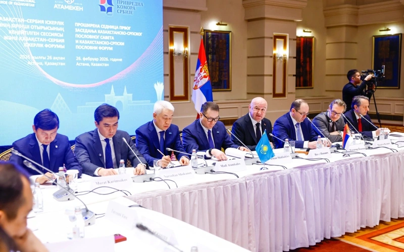 How many Serbian companies are operating in Kazakhstan