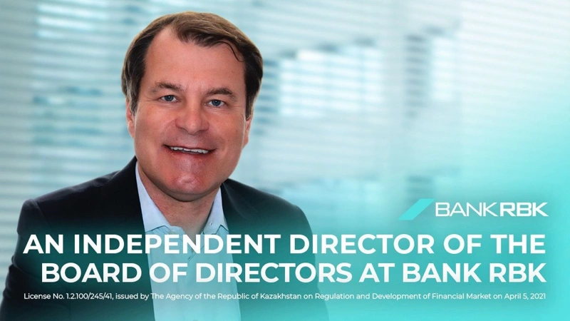 Ex-EBRD Executive Jürgen Rigterink elected as new Independent Director of Bank RBK Board of Directors 