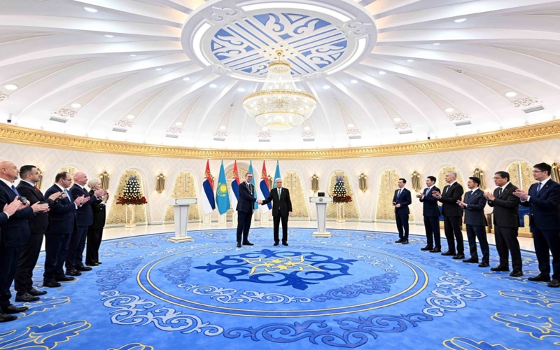 Kazakhstan confers Altyn Qyran Order to Serbia&rsquo;s Aleksandar Vučić for contributions to bilateral ties 
