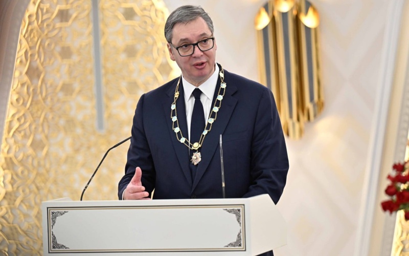 Kazakhstan confers Altyn Qyran Order to Serbia&rsquo;s Aleksandar Vučić for contributions to bilateral ties 