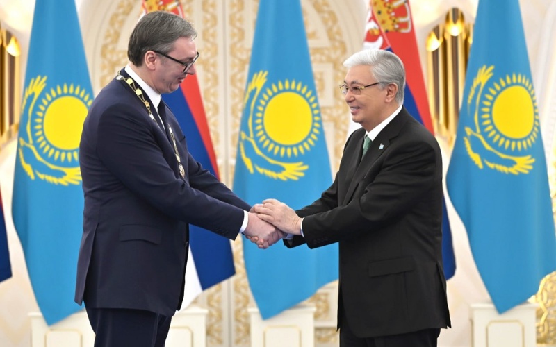 Kazakhstan confers Altyn Qyran Order to Serbia&rsquo;s Aleksandar Vučić for contributions to bilateral ties 