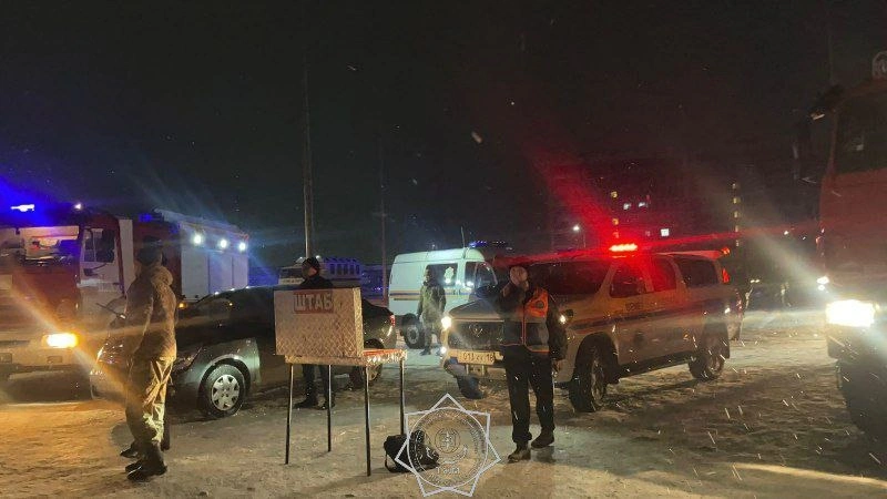 Развлекательный центр горит в Семее