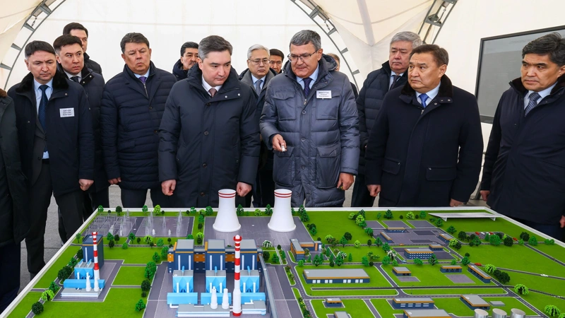 Kazakh PM inspects construction site of thermal power plant in Kokshetau 
