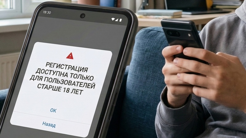 ограничения для пользователей старше 18 лет 