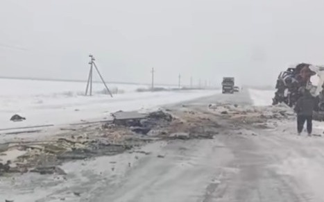 СҚО-да екі жүк көлігі соқтығысты