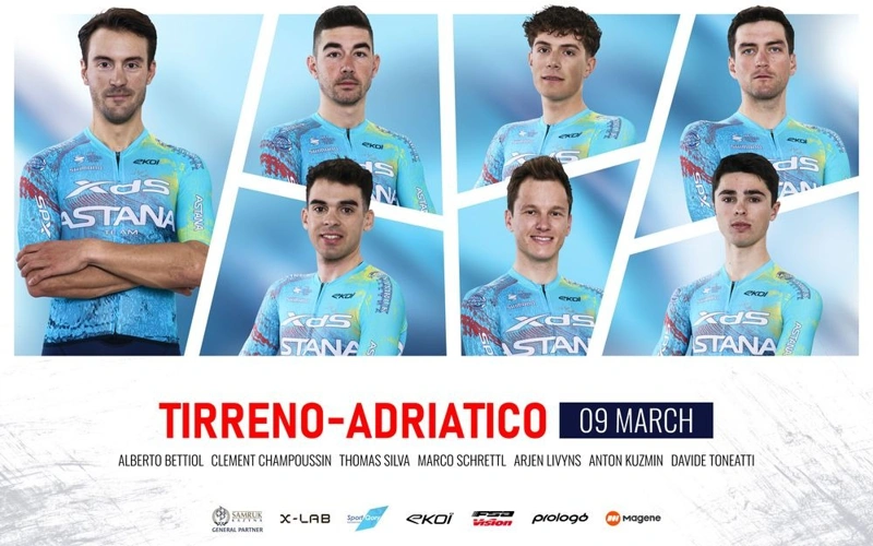 Rider roster of XDS Astana Team set for Tirreno-Adriatico 2026