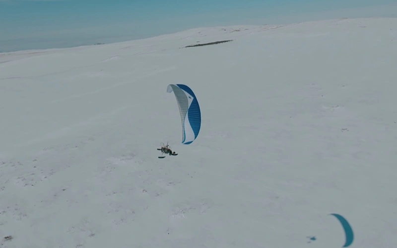 From sky to ballot box: Paraglider votes in Oskemen