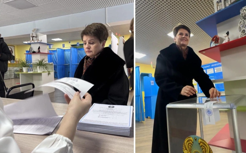 Ольга Перепечина приняла участие в референдуме в СКО