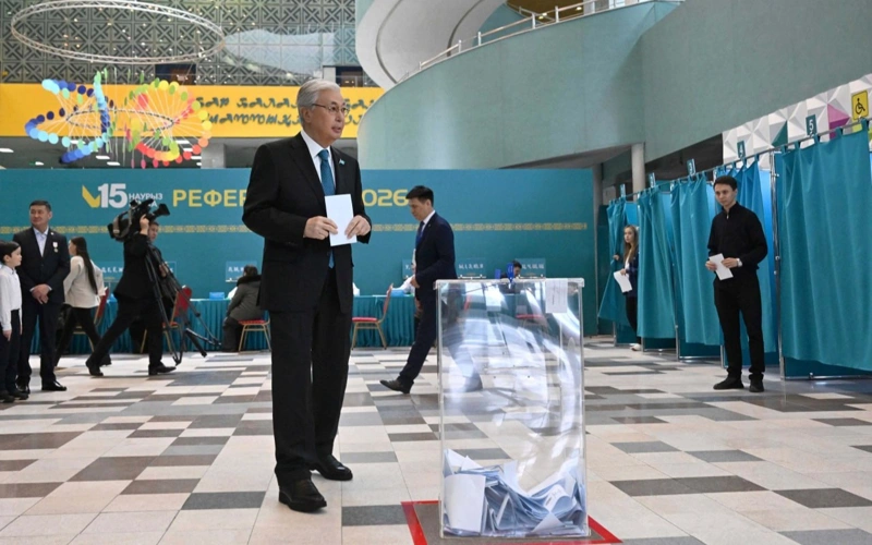 Prezıdent Qasym-Jomart Toqaev respýblıkalyq referendýmda daýys berdi