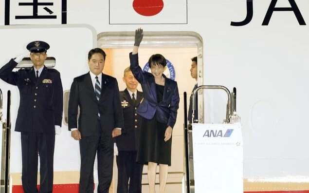 Japan's Takaichi arrives in U.S. to meet Trump amid Mideast conflict