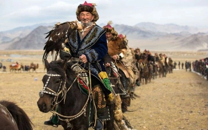 Как казахи в Монголии отмечают праздник Наурыз