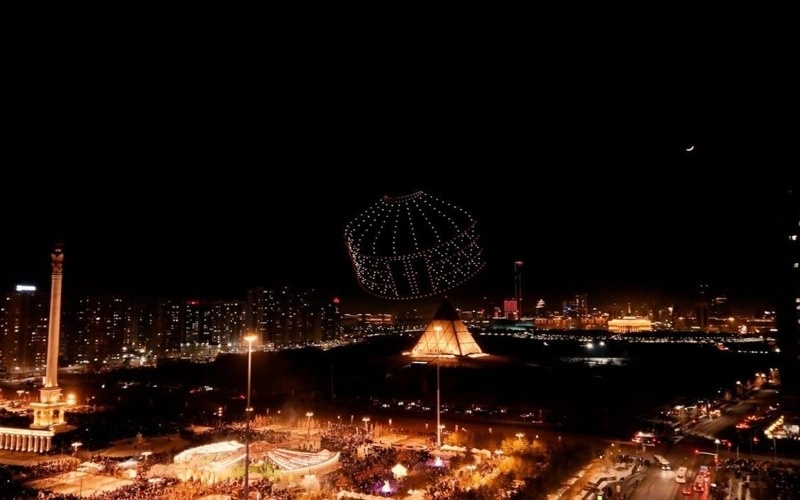 Spectacular drone show celebrates Nauryz in Kazakh capital Spectacular drone show celebrates Nauryz in Kazakh capital