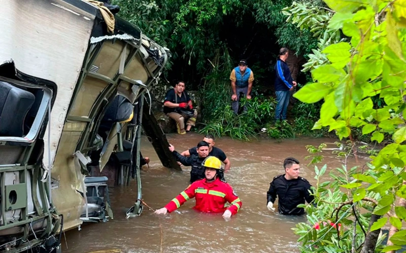 18 bodies retrieved after bus plunges into river in Bangladesh