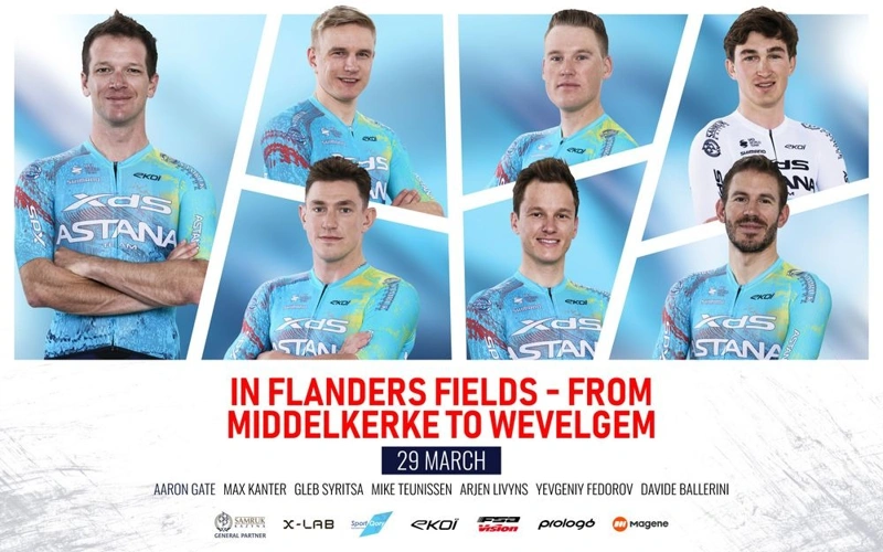 XDS Astana Team announces roster for In Flanders Fields