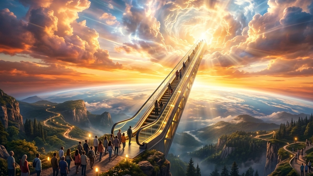 China unveils escalator to the sky