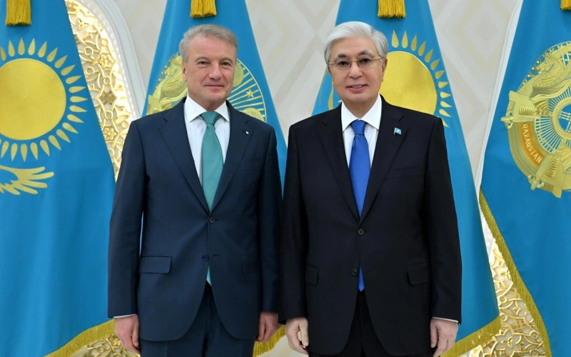 Kassym-Jomart Tokayev meets with Sberbank CEO German Gref 