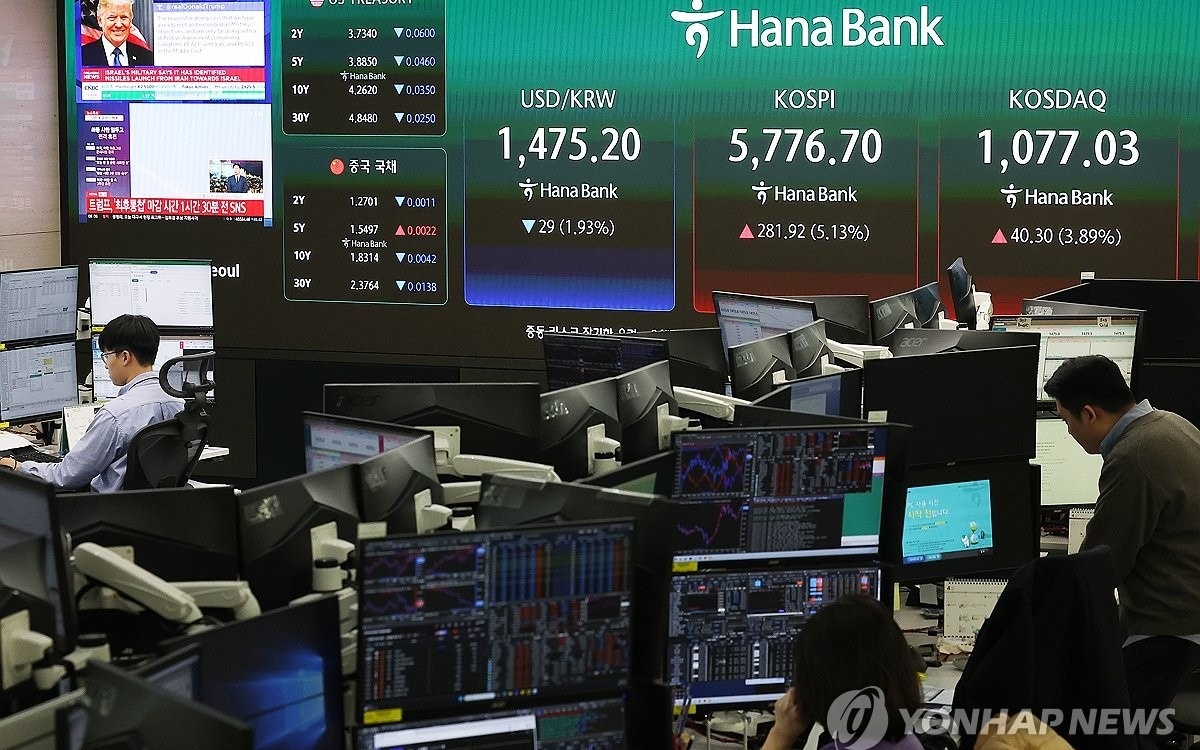 Seoul shares open sharply higher on 2-week ceasefire in U.S.-Iran war