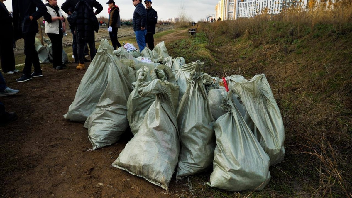 Астанадан 100 тонна қоқыс шығарылды