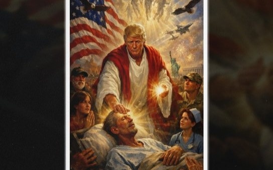 Трамп Иса пайғамбарға ұқсас кейпіндегі суретінің жариялануын түсіндірді