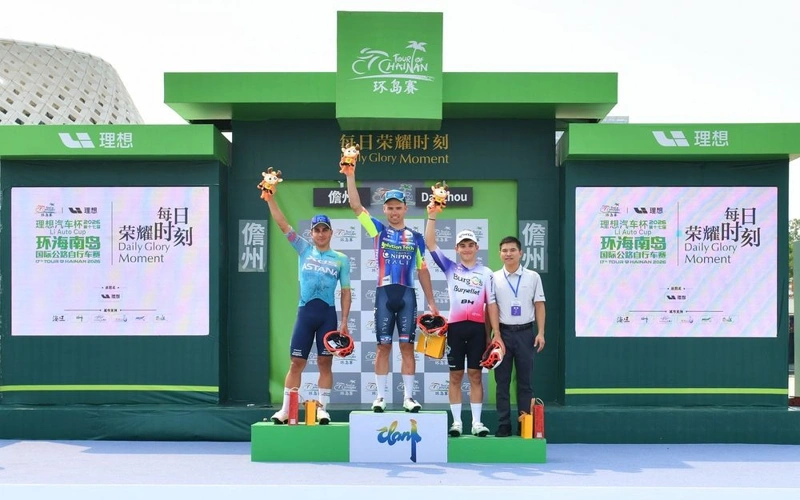 XDS Astana's Malucelli finishes second on Tour of Hainan opener