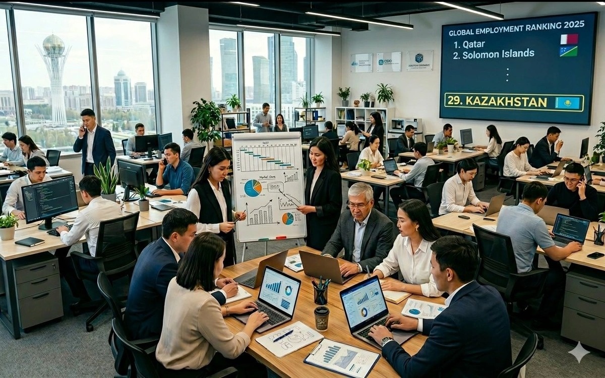 Kazakhstan ranks among world’s top 30 by employment rates