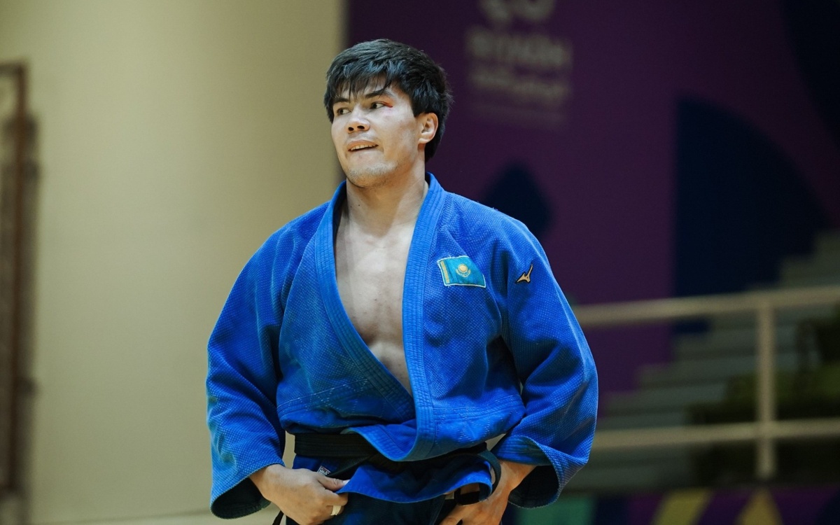 Aidar Arapov of Kazakhstan hauls bronze at Asian Judo Championships