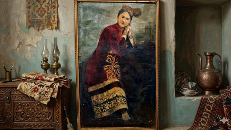 Pavlodarda Janbıke Shanınanyń portreti saqtalyp tur