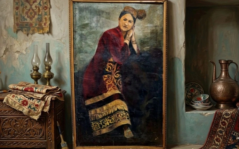 Портрет Жанбике Шаниной сохранился в Павлодаре