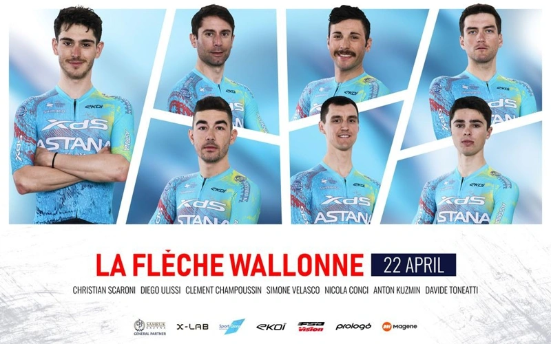 XDS Astana reveals roster for La Flèche Wallonne 2026