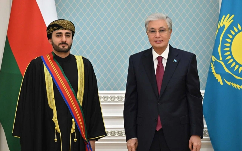 President Tokayev awards Omani Deputy PM Theyazin bin Haitham Al Said Order of Dostyq 