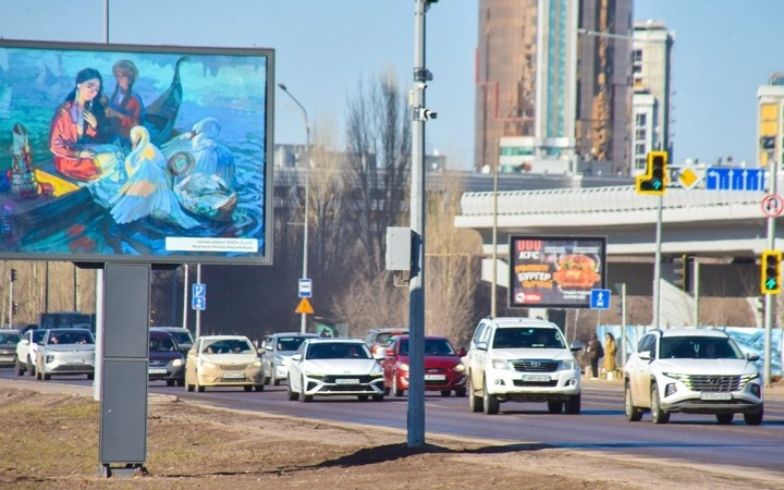 улицы Астаны, дороги, авто, транспорт
