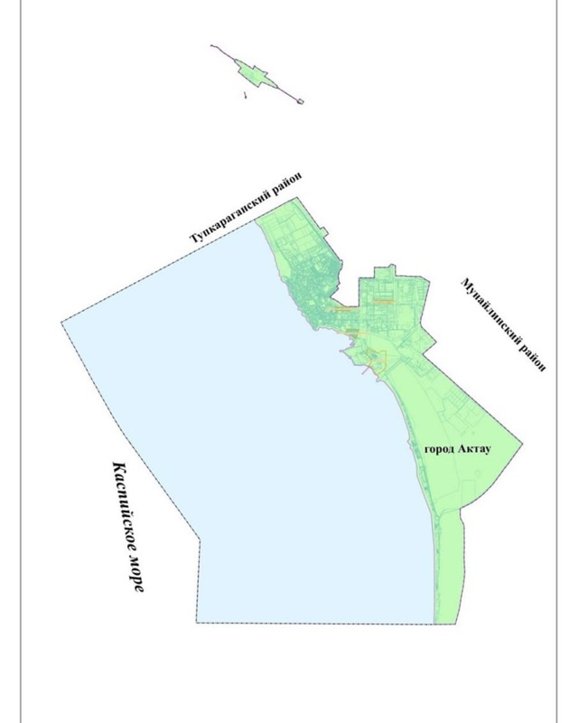 Территория города Актау увеличилась на 94 642 га