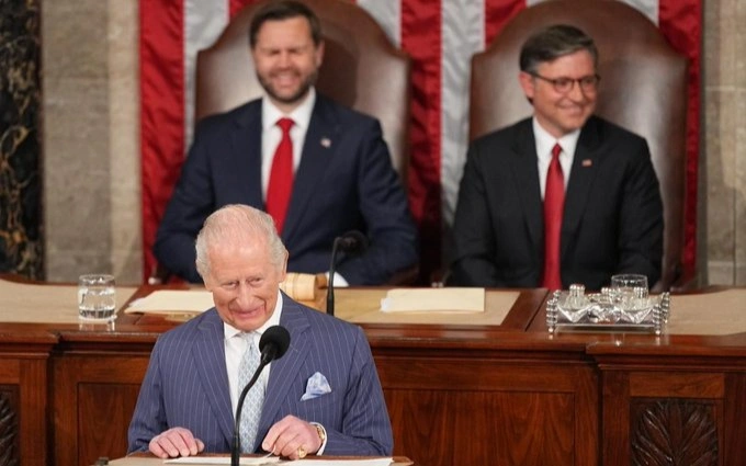 Король Великобритании впервые за 35 лет выступил в Конгрессе США