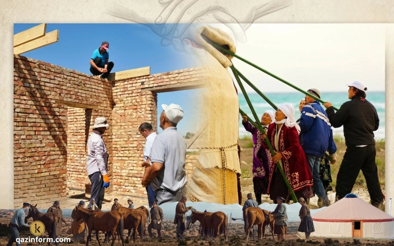Kazakhstan, tradition, asar, people, crisis, culture, volunteers, help, unity, solidarity, society, Kazakh