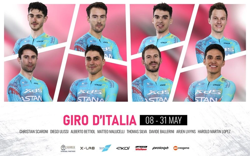 Rider roster of XDS Astana Team set for Giro d'Italia 2026