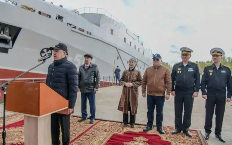 Қазақстанның ең үлкен кемесі Каспийге жіберілді