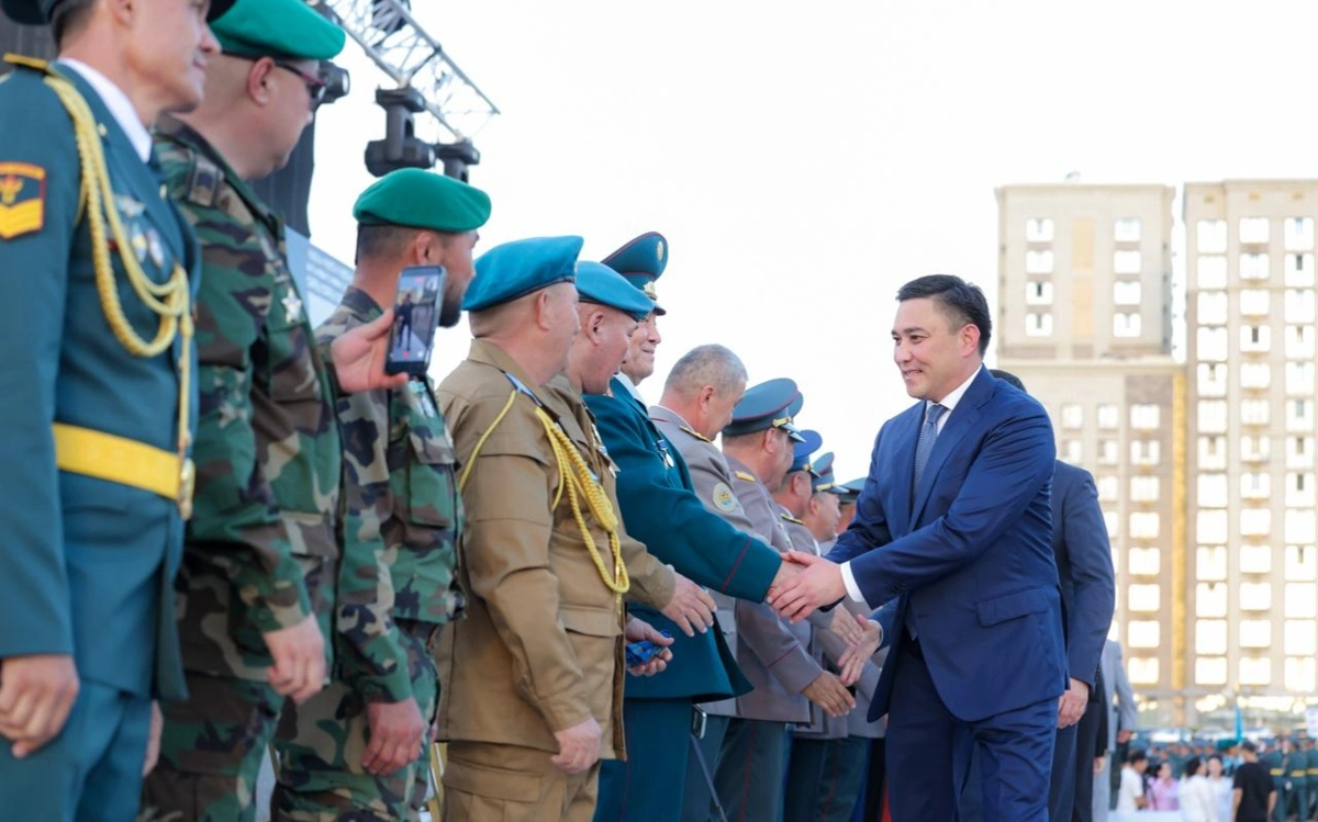 Чествование Дня Защитника Отечества в Шымкенте