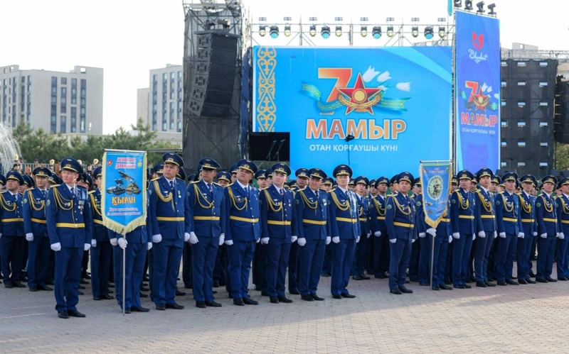  Чествование Дня Защитника Отечества в Шымкенте